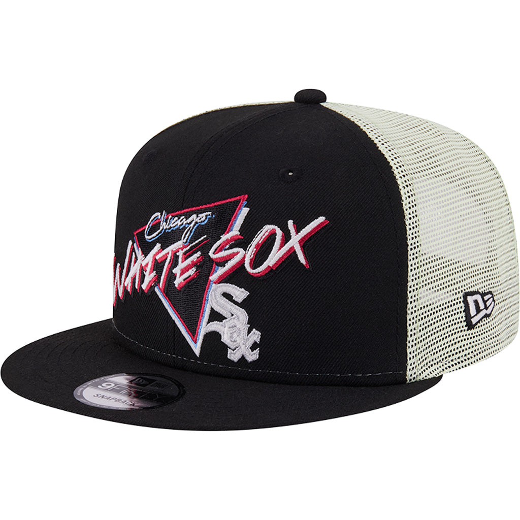 MLB Chicago White Sox New Era Neon Trucker 9FIFTY Snapback Hat - Black