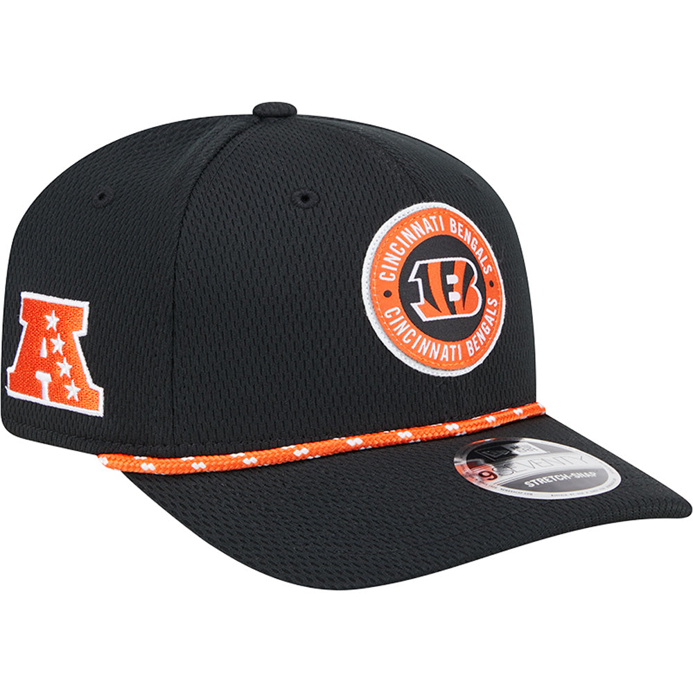 NFL Cincinnati Bengals New Era 2024/25 Sideline 9SEVENTY Stretch Snapback Hat - Black
