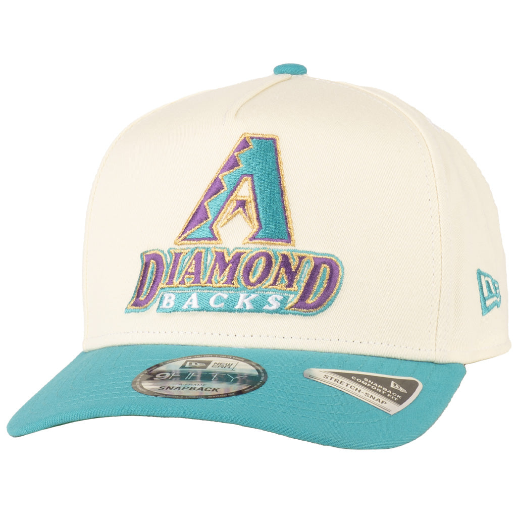 MLB Arizona Diamondbacks New Era Stacked Two-Tone TC Stacked 9FIFTY A-Frame Snapback Hat - Cream