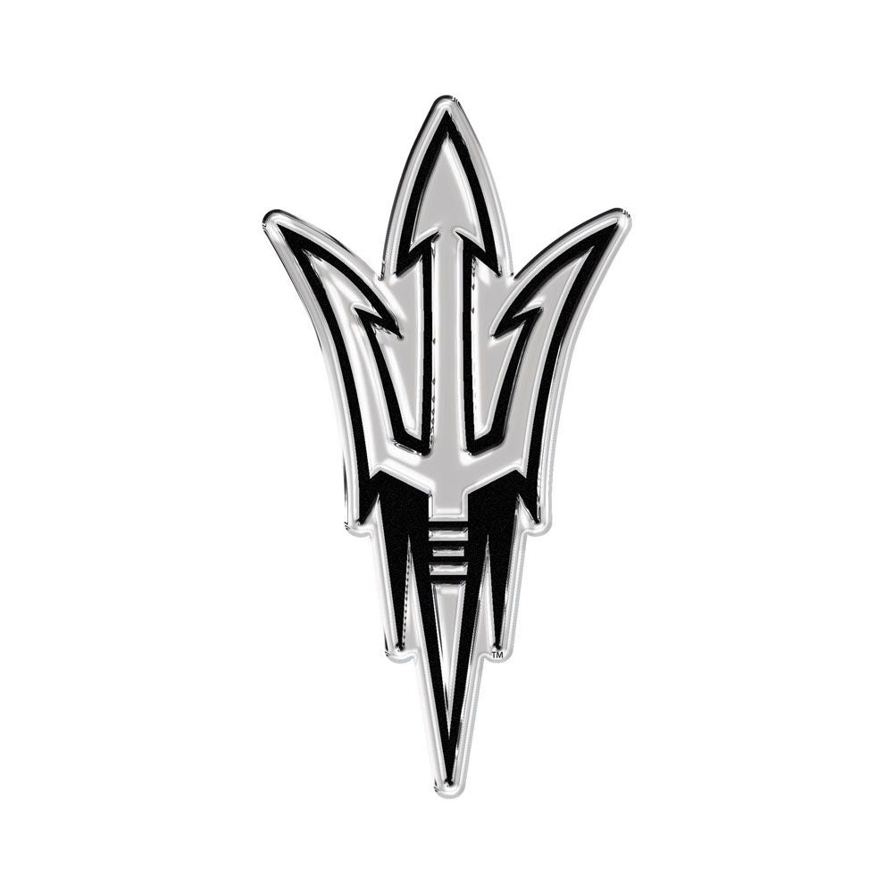 NCAA Arizona State Sun Devils WinCraft Fork Chrome Auto Emblem - Chrome