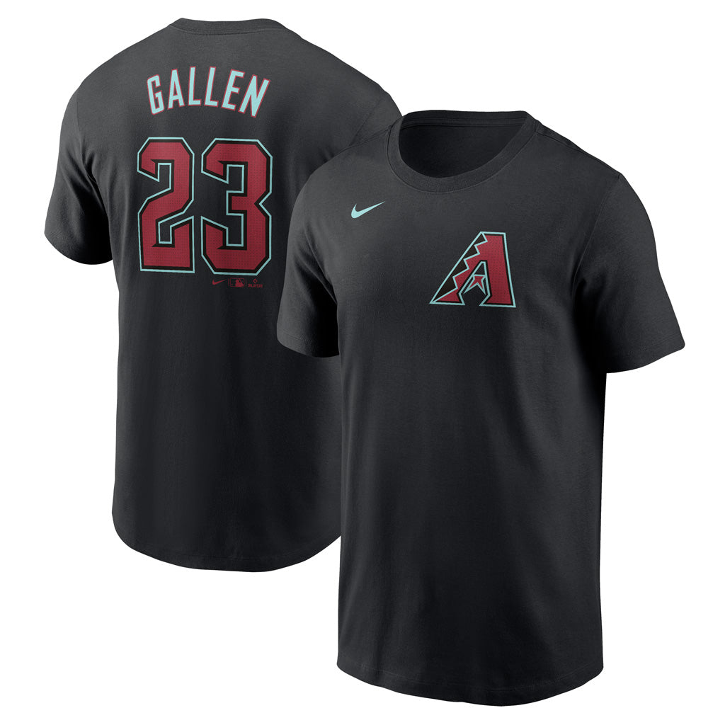 MLB Arizona Diamondbacks Zac Gallen Nike FUSE 2024 Name & Number T-Shirt - Black