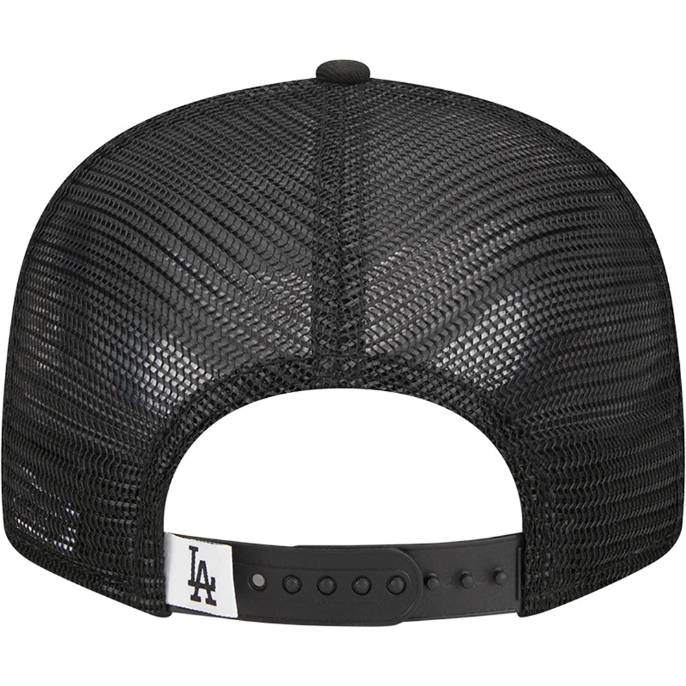 MLB Los Angeles Dodgers New Era Black & White 9FIFTY Snapback Trucker Hat - Black