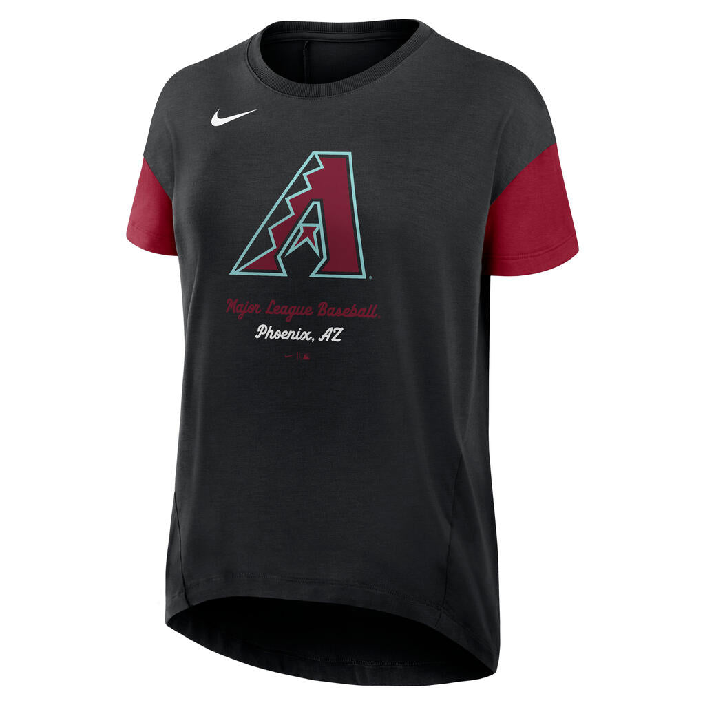 MLB Arizona Diamondbacks Women's Nike Flowy Fashion T-Shirt - Black