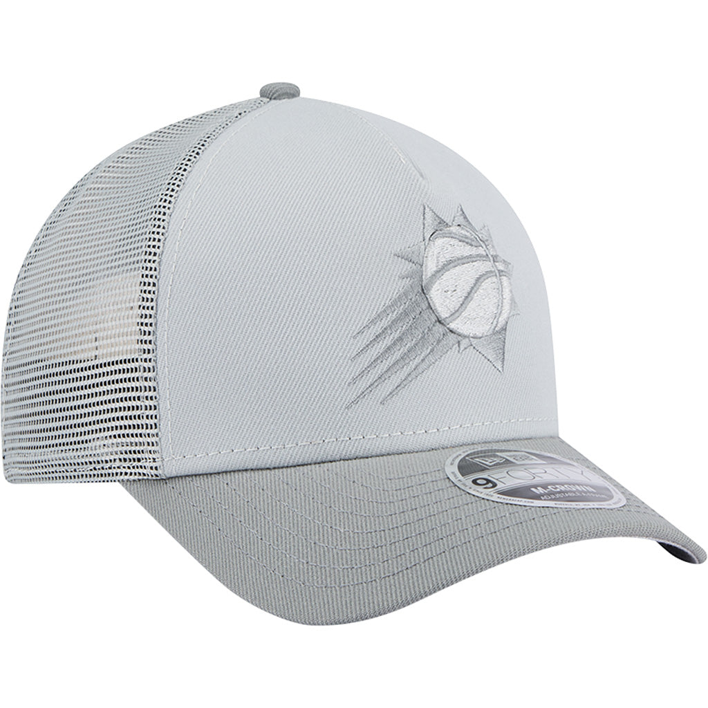 NBA Phoenix Suns New Era Gray Tonal 9FORTY M-Crown Snapback Trucker Hat - Gray