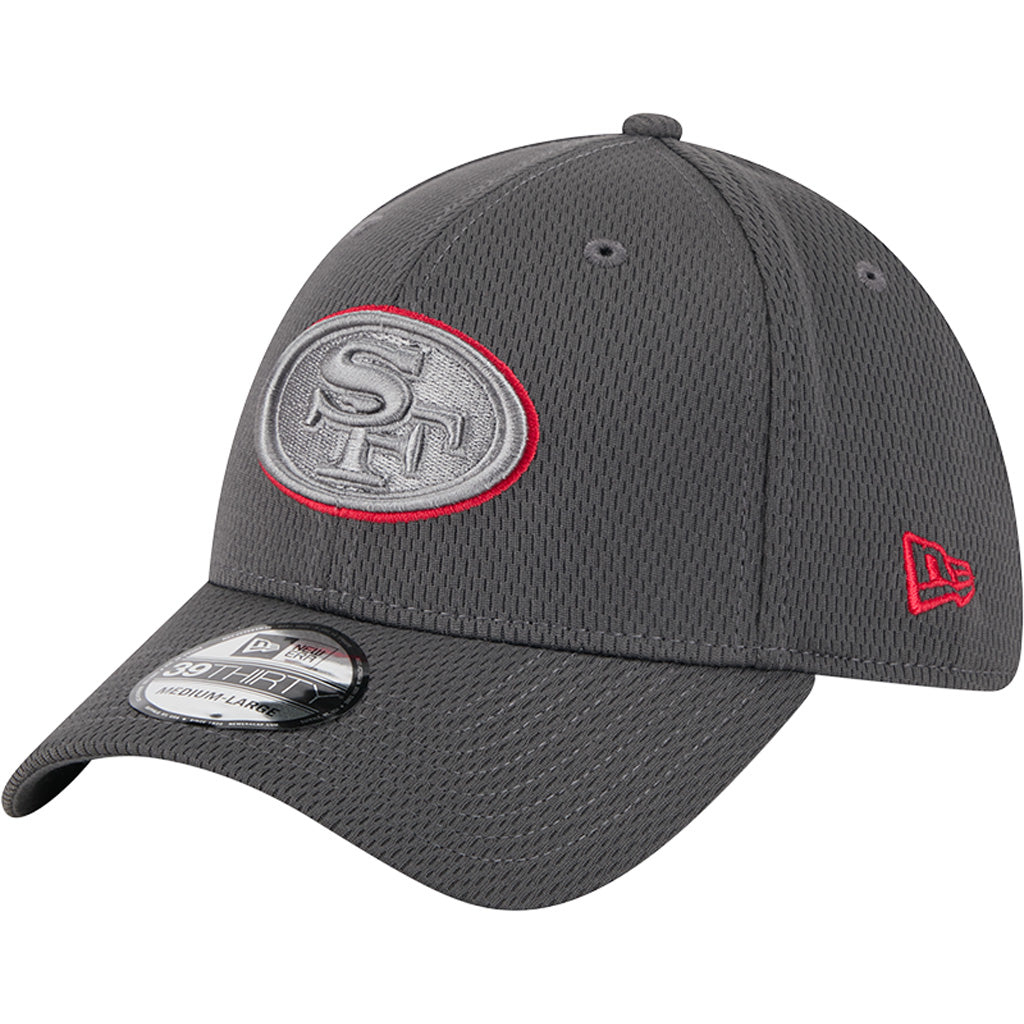 NFL San Francisco 49ers New Era Tonal Graphite 39THIRTY Flex Fit Hat - Graphite
