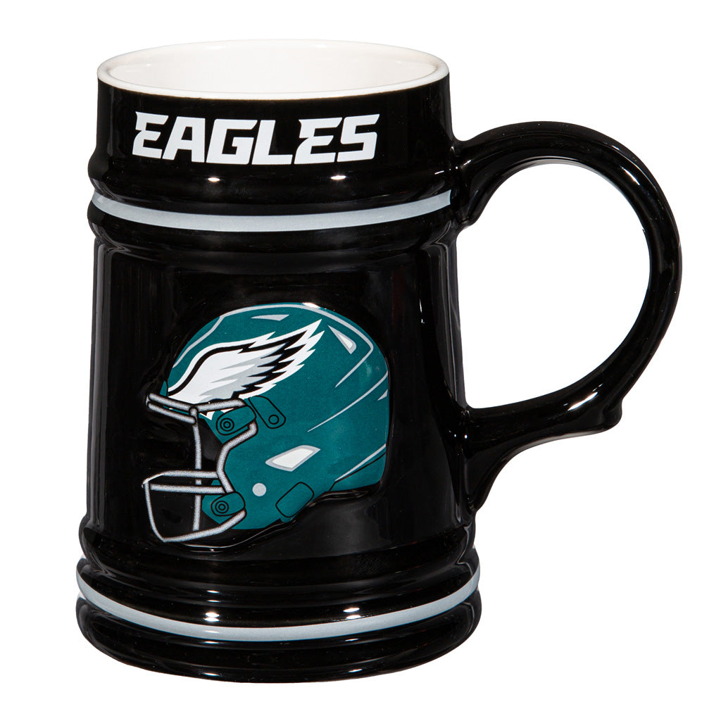 NFL Philadelphia Eagles Evergreen 24oz Ceramic Stein Cup - Black