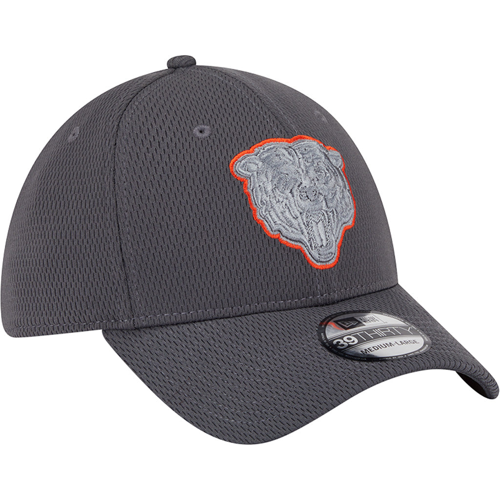 NFL Chicago Bears New Era Tonal Graphite 39THIRTY Flex Fit Hat - Graphite