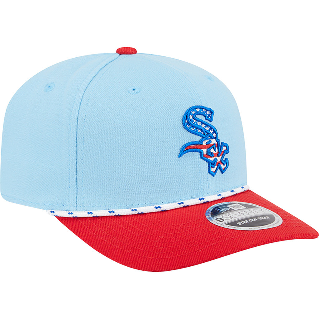 MLB Chicago White Sox New Era 2025 4th of July 9SEVENTY Stretch-Snapback Hat - Light Blue