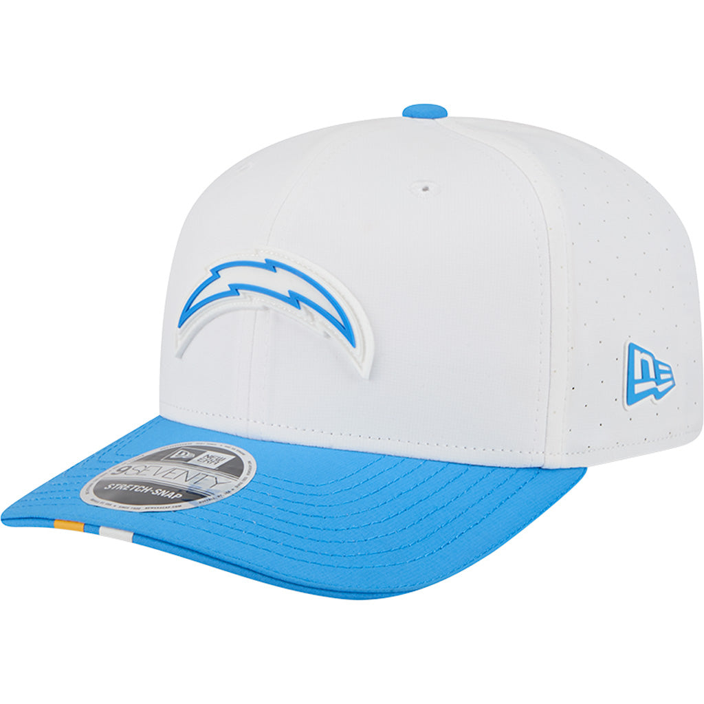 NFL Los Angeles Chargers New Era 2025 Training 9SEVENTY Stretch-Snapback Hat - White