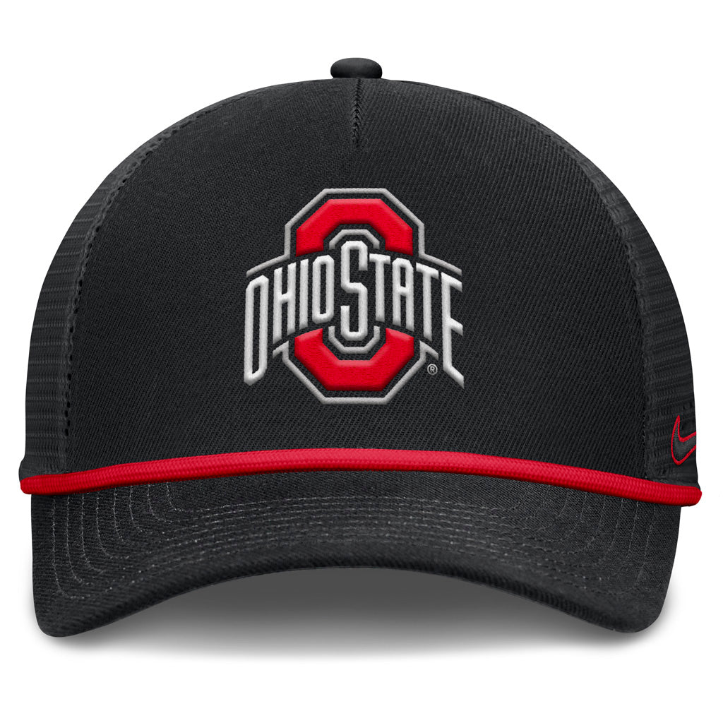 NCAA Ohio State Buckeyes Nike Primary Logo Snapback Trucker Hat - Black