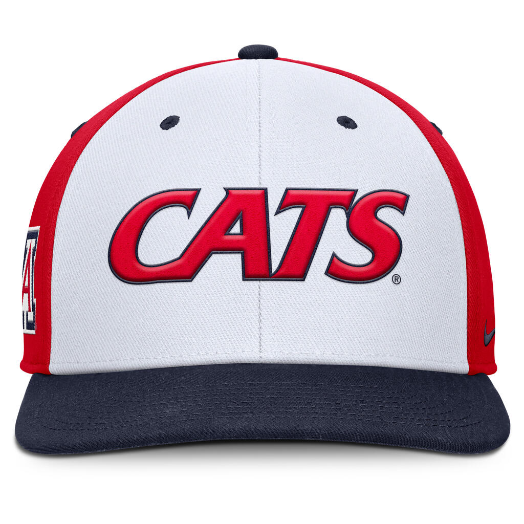 NCAA Arizona Wildcats Nike CATS Pro Local Snapback Hat - White