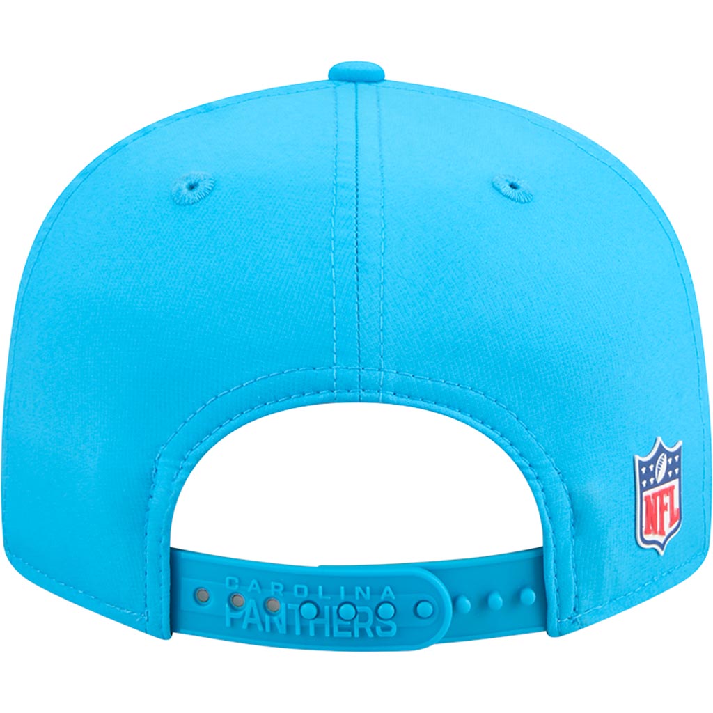 NFL Carolina Panthers New Era 2025 Sideline 9FIFTY Split Panel Snapback Hat - Blue