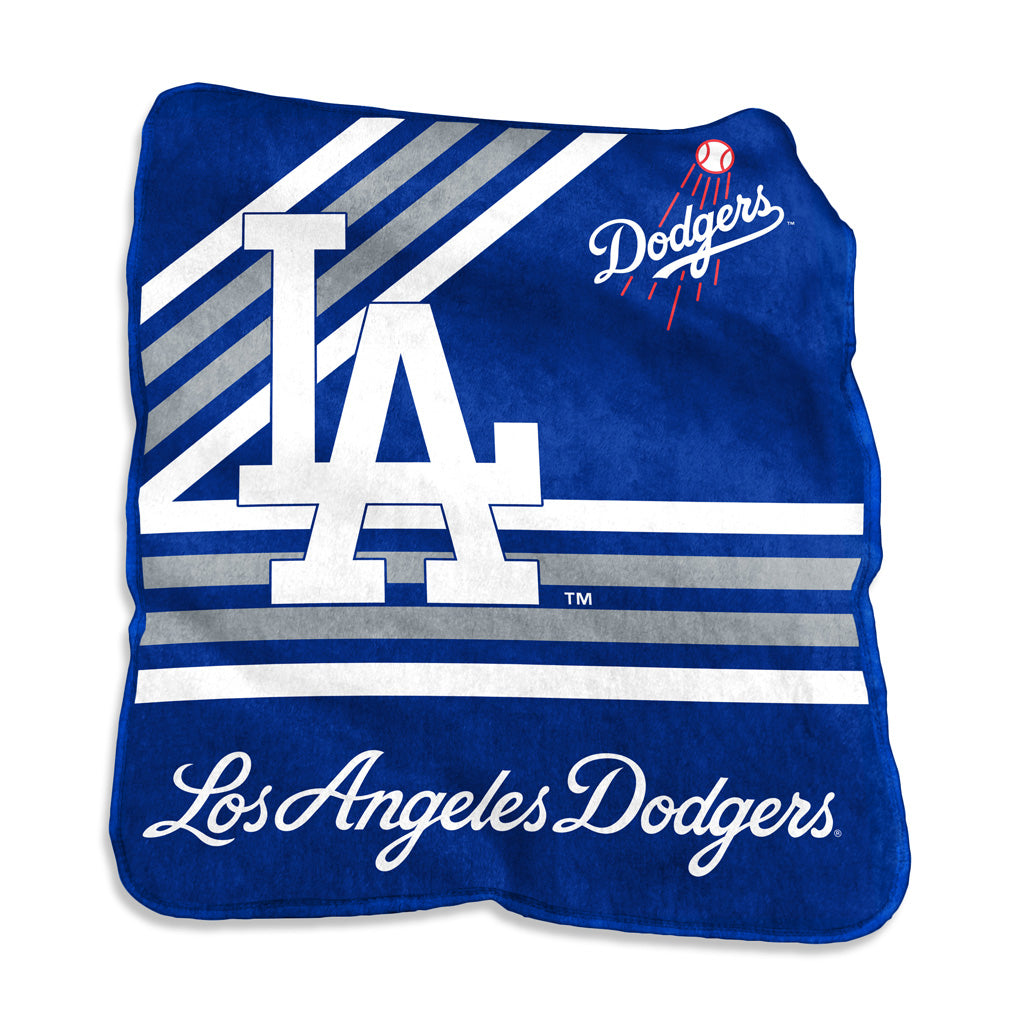 MLB Los Angeles Dodgers Logo Brands 50" x 60" Raschel Blanket - Blue