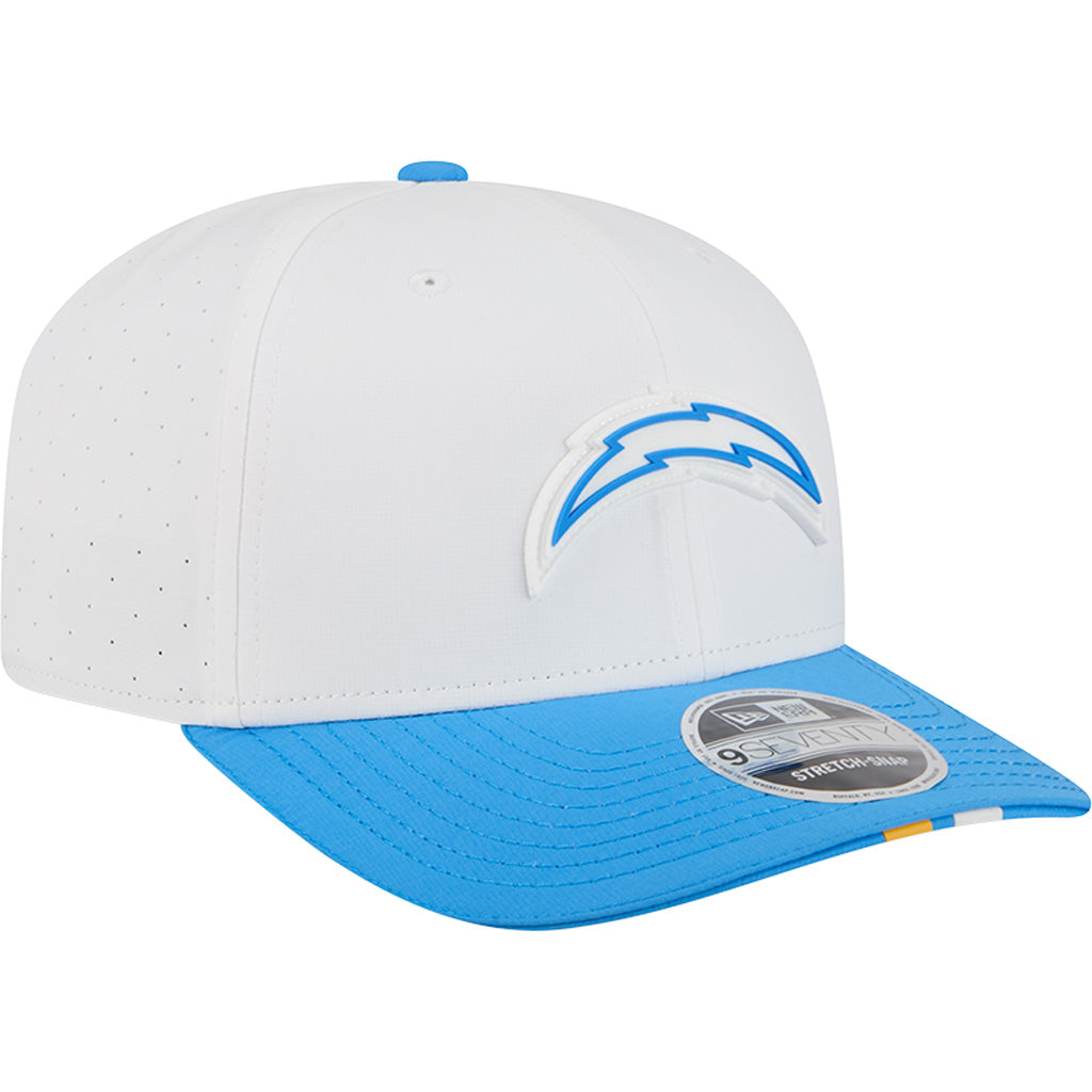 NFL Los Angeles Chargers New Era 2025 Training 9SEVENTY Stretch-Snapback Hat - White