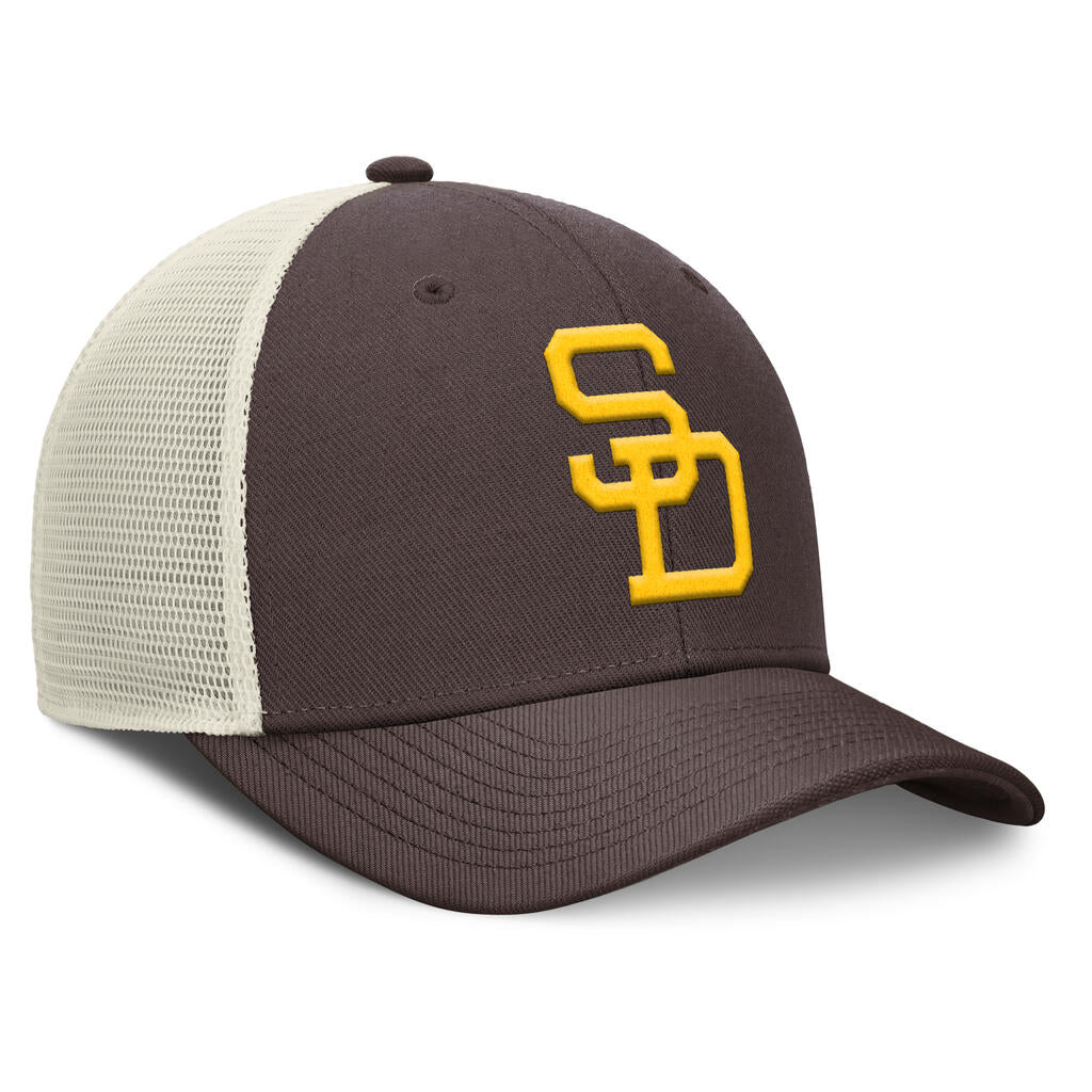 MLB San Diego Padres Nike Cooperstown Trucker Snapback Hat - Brown