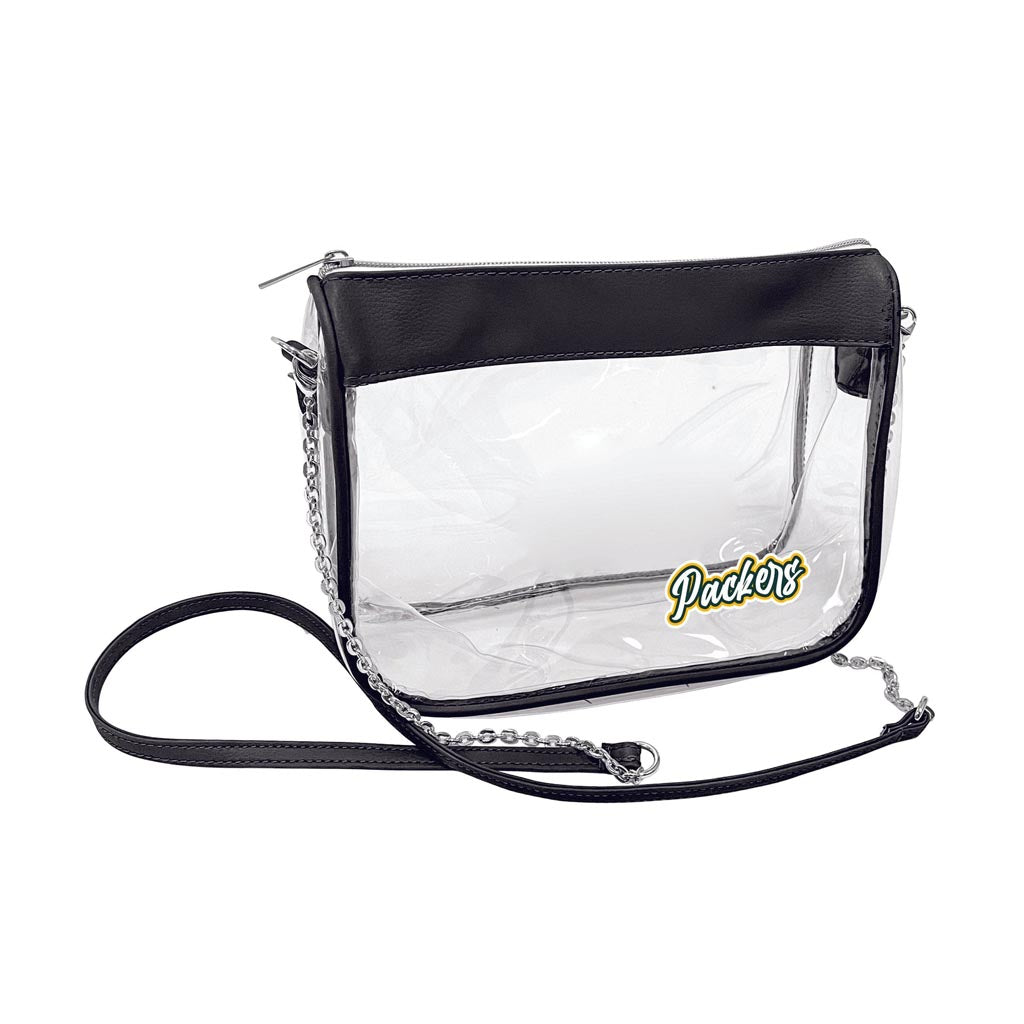 NFL Green Bay Packers Logo Brands Hype Clear Bag - Black