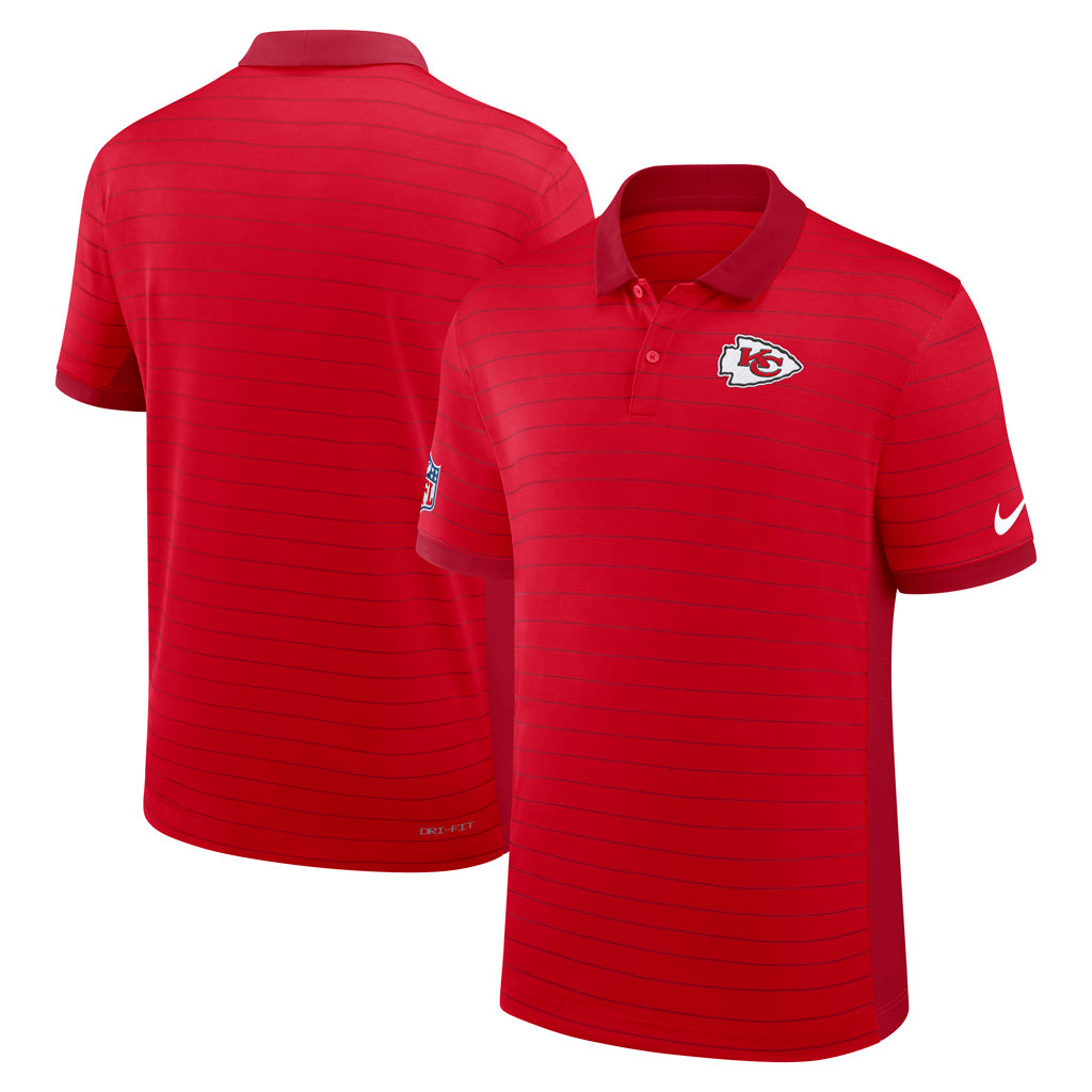 NFL Kansas City Chiefs Nike 2025 Dri-Fit Striped Polo - Red
