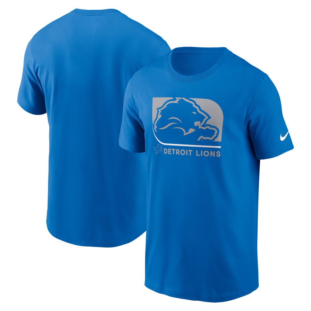 NFL Detroit Lions Nike Lock Up Essential T-Shirt - Blue