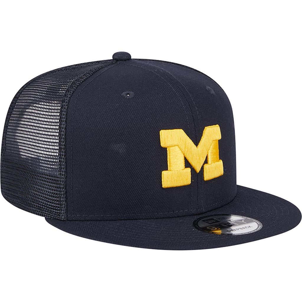 NCAA Michigan Wolverines New Era 9FIFTY Snapback Trucker Hat - Navy