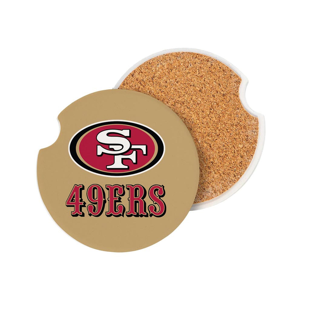 NFL San Francisco 49ers Evergreen 2-Pack Car Coasters