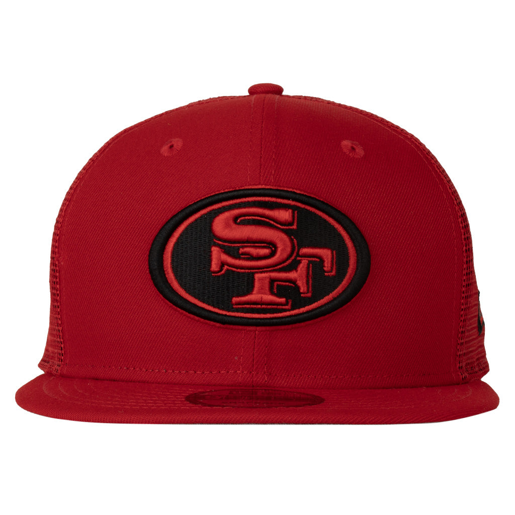 NFL San Francisco 49ers New Era Shadowline 9FIFTY Snapback Trucker Hat - Red