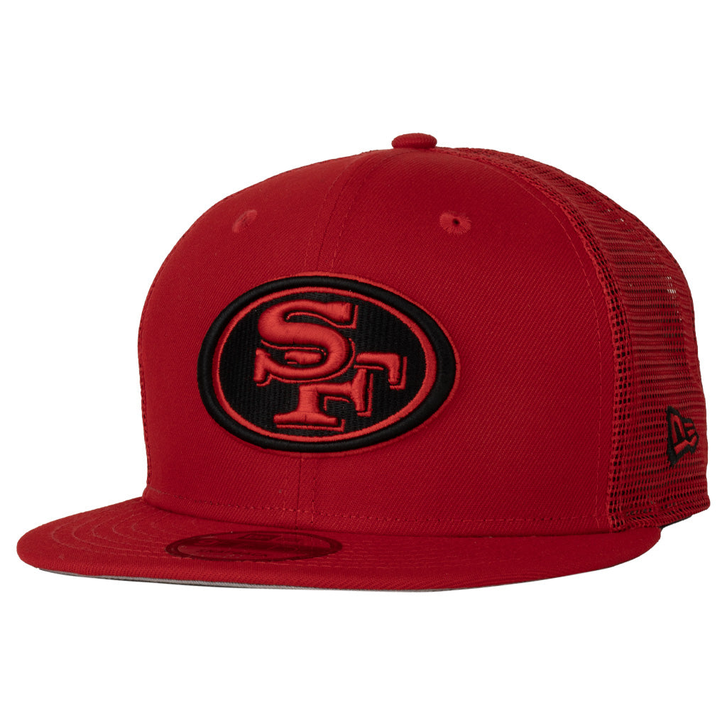NFL San Francisco 49ers New Era Shadowline 9FIFTY Snapback Trucker Hat - Red
