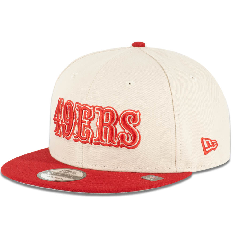 NFL San Francisco 49ers New Era Two-Tone Stone Color Focus 9FIFTY Snapback