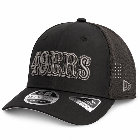 NFL San Francisco 49ers New Era Black Pearl Trucker 9SEVENTY Stretch-Snap Hat- Black