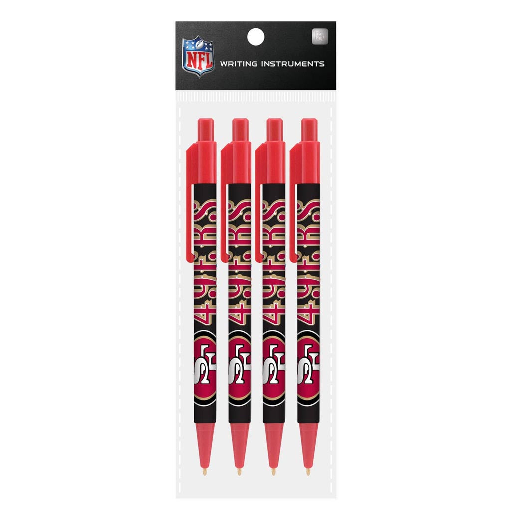 NFL San Francisco 49ers Mojo 4-Pack Retractable Pens