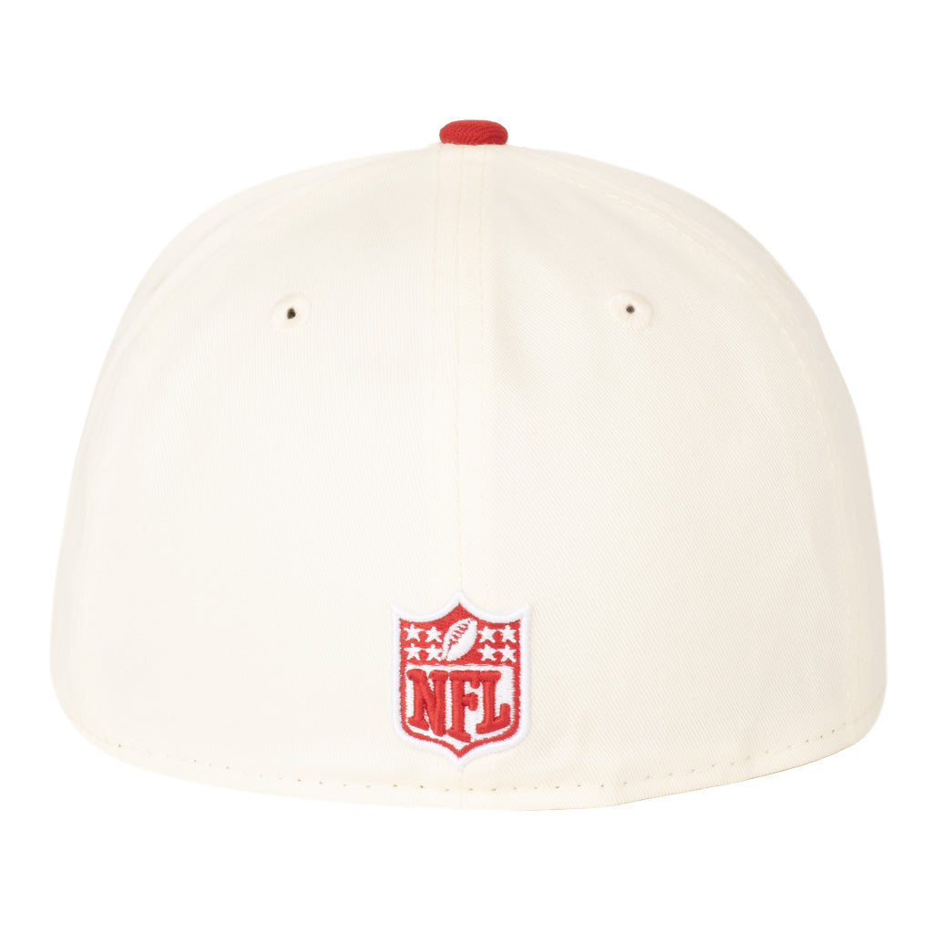 NFL San Francisco 49ers New Era Two-Tone Chrome 59FIFTY Fitted Hat - Cream