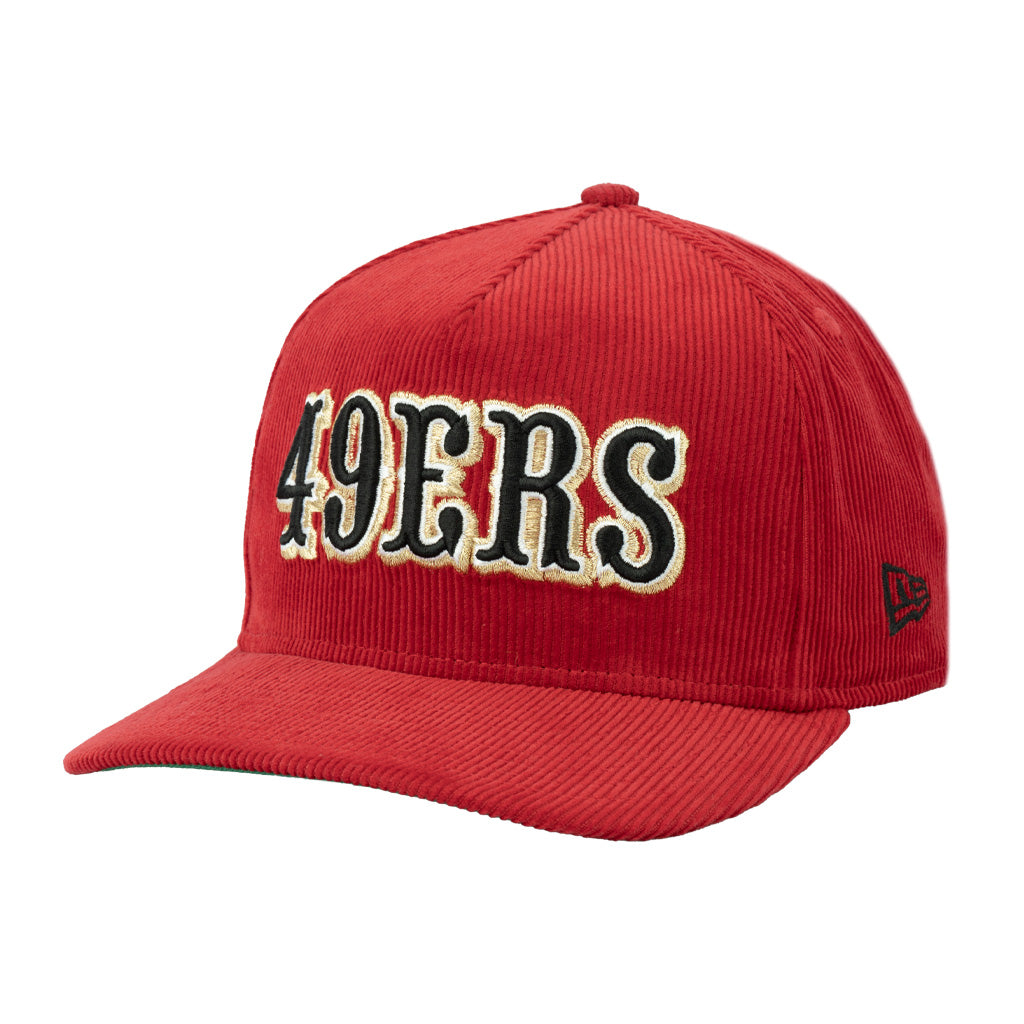 NFL San Francisco 49ers New Era All Corduroy 9FIFTY A-Frame Snapback Hat - Red