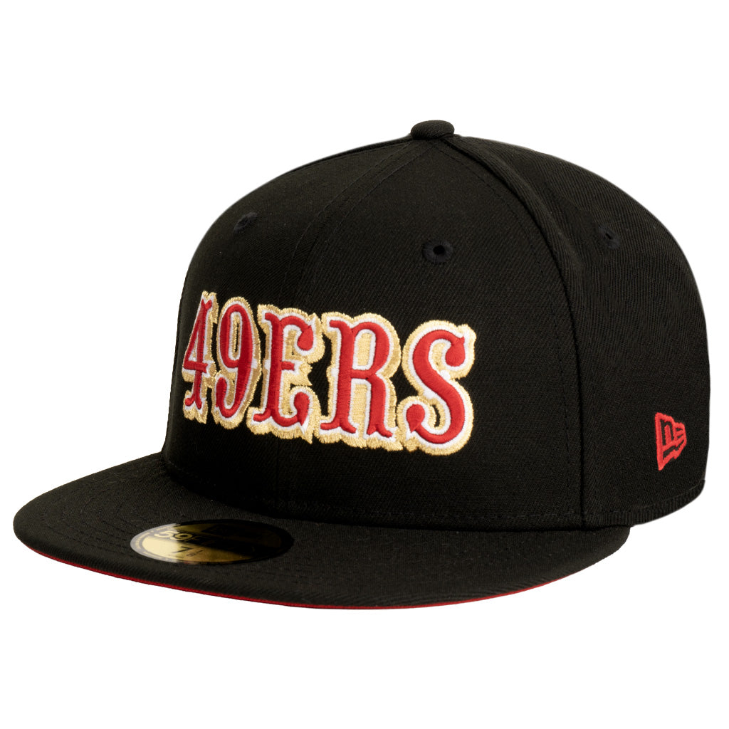 NFL San Francisco 49ers New Era Team Under Visor 59FIFTY Fitted Hat - Black