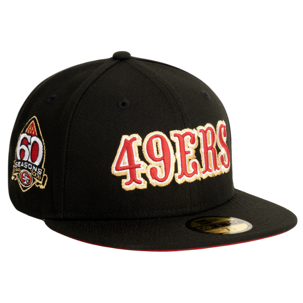NFL San Francisco 49ers New Era Team Under Visor 59FIFTY Fitted Hat - Black