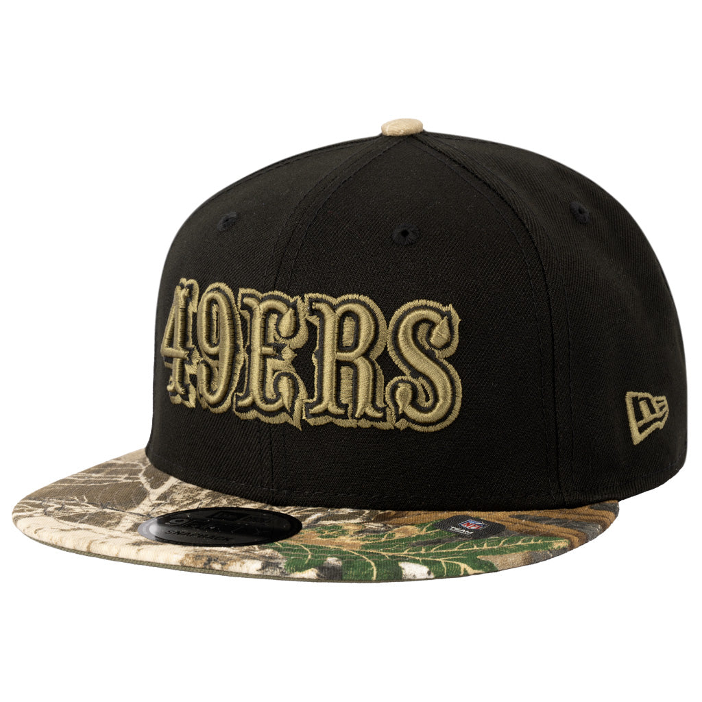 NFL San Francisco 49ers New Era Two-Tone Real Tree Shadow 9FIFTY Snapback Hat - Black