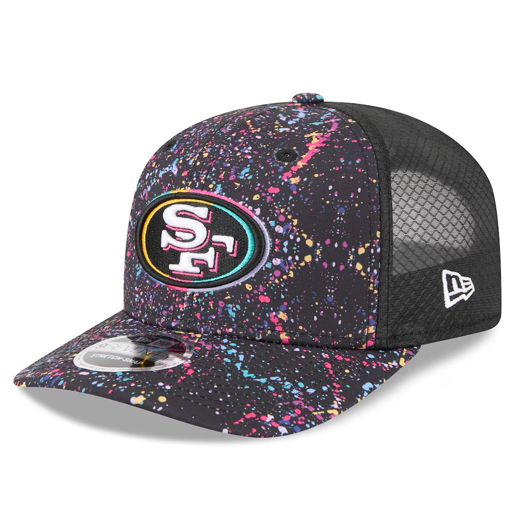 NFL San Francisco 49ers New Era 2025 Crucial Catch 9SEVENTY Stretch-Snapback Hat - Black