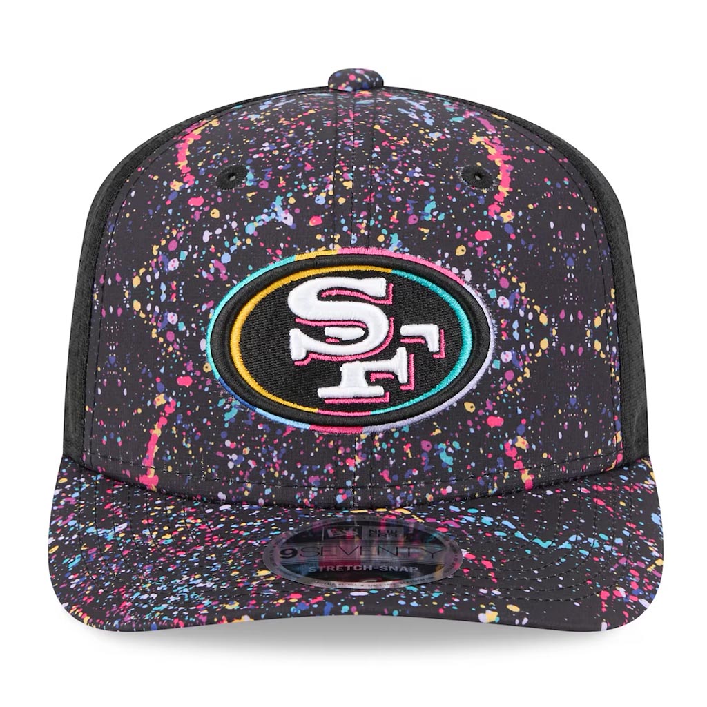 NFL San Francisco 49ers New Era 2025 Crucial Catch 9SEVENTY Stretch-Snapback Hat - Black