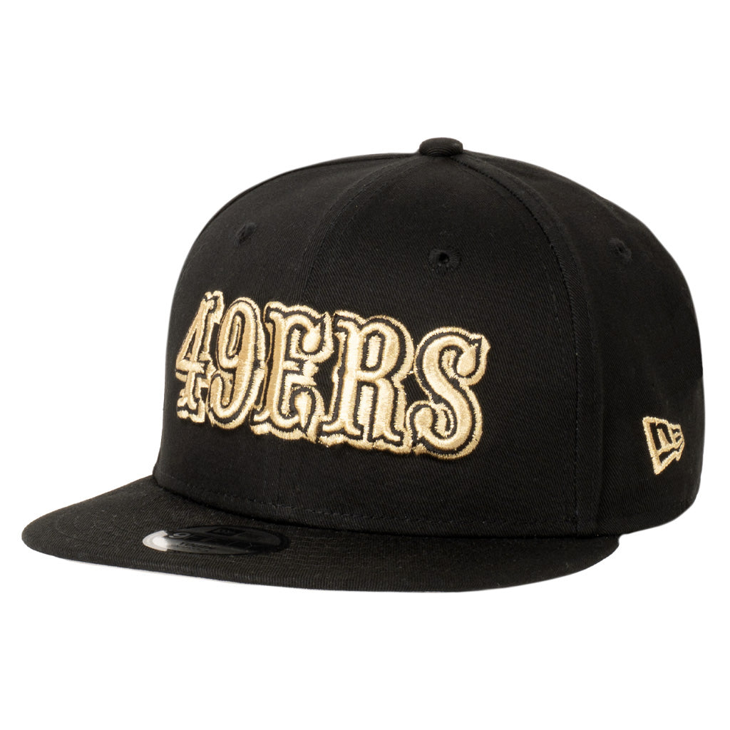 NFL San Francisco 49ers Youth New Era Black & Gold 9FIFTY Snapback Hat - Black