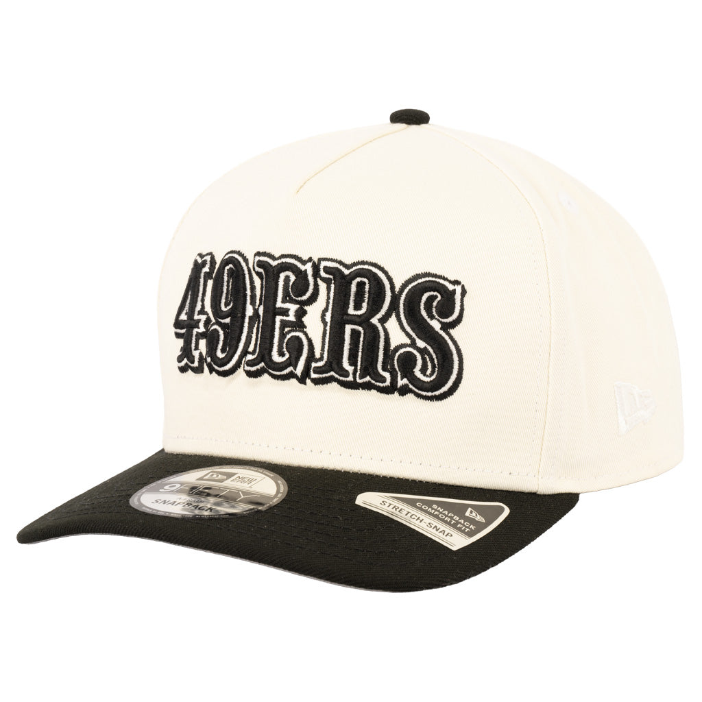 NFL San Francisco 49ers New Era Two-Tone Classified 9FIFTY A-Frame Snapback Hat - Cream