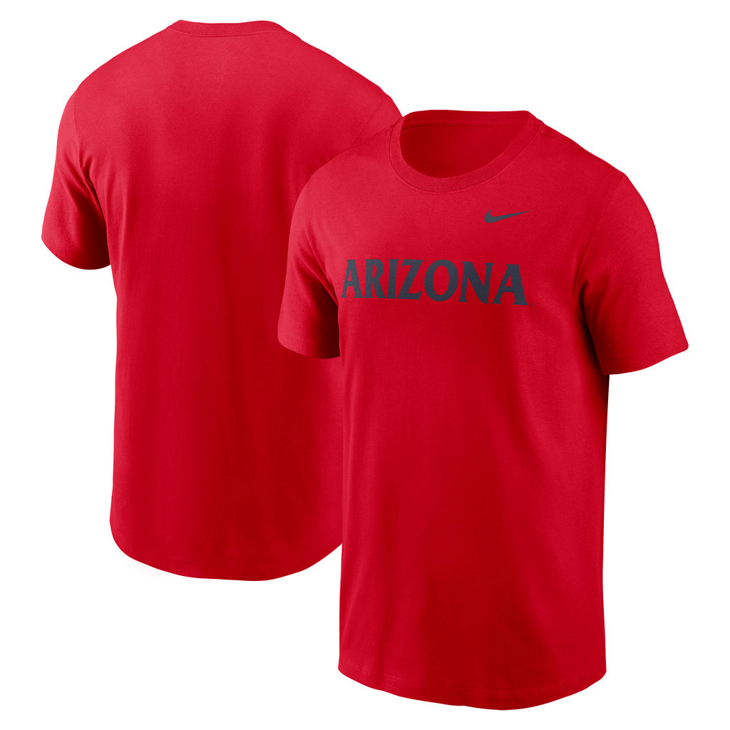 NCAA Arizona Wildcats Nike Navy Wordmark Essential T-Shirt - Red
