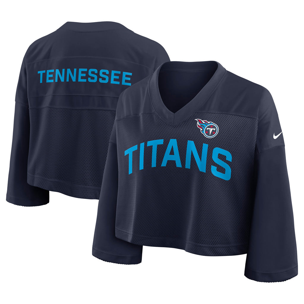 NFL Tennessee Titans Women's Nike Jersey Fashion Crop Top - Navy