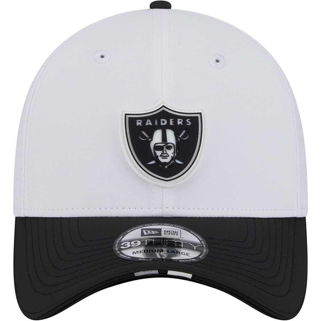 NFL Las Vegas Raiders New Era 2025 Training 39THIRTY Flex Fit Hat - White