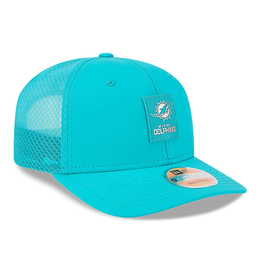 NFL Miami Dolphins New Era 2025 Sideline 9SEVENTY Stretch-Snapback Hat - Teal