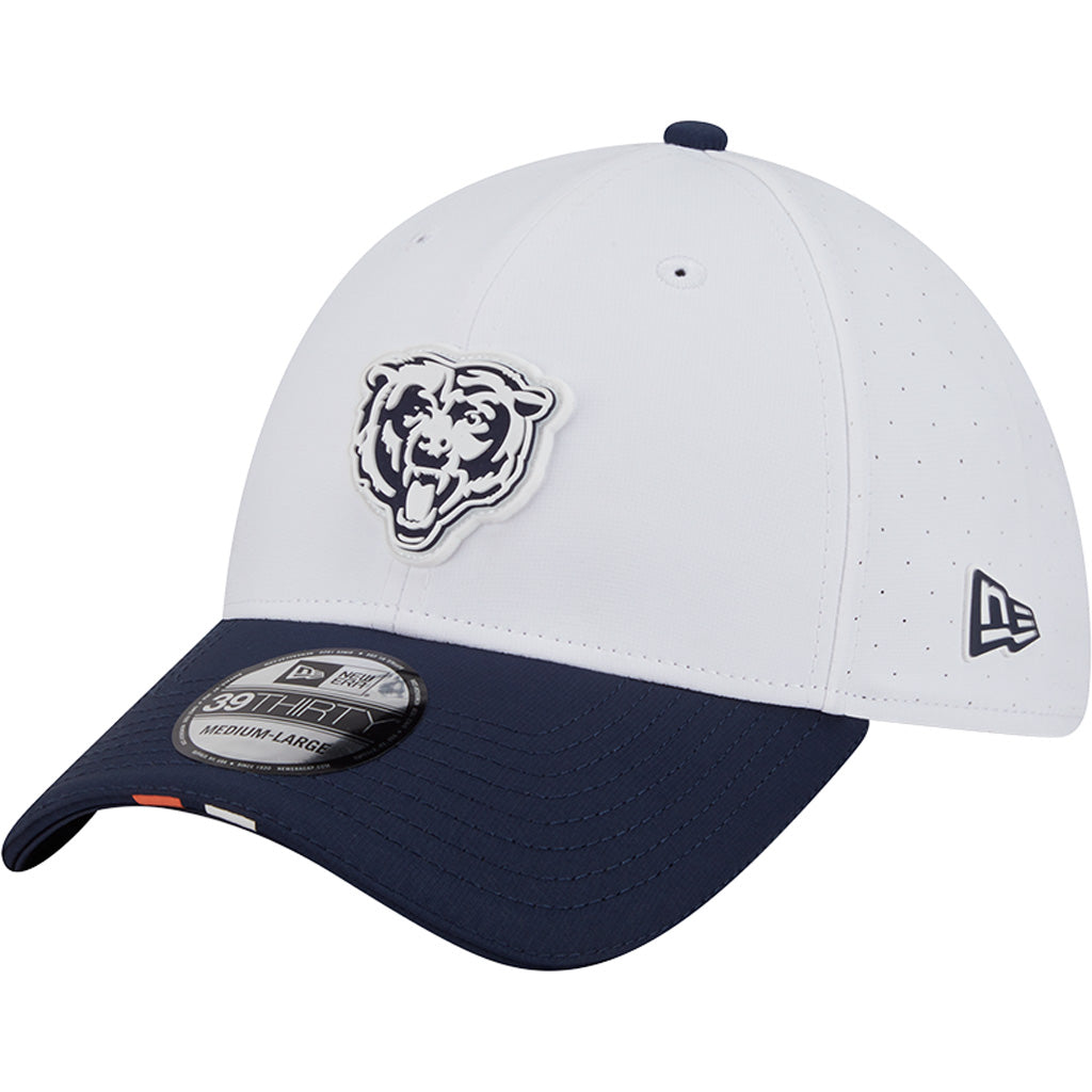 NFL Chicago Bears New Era 2025 Training 39THIRTY Flex Fit Hat - White
