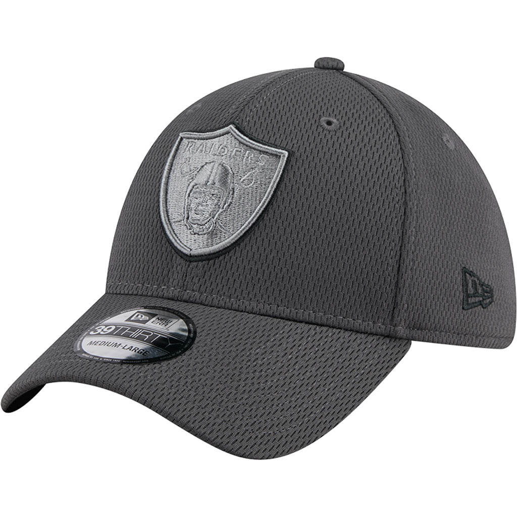 NFL Las Vegas Raiders New Era Tonal Graphite 39THIRTY Flex Fit Hat - Graphite