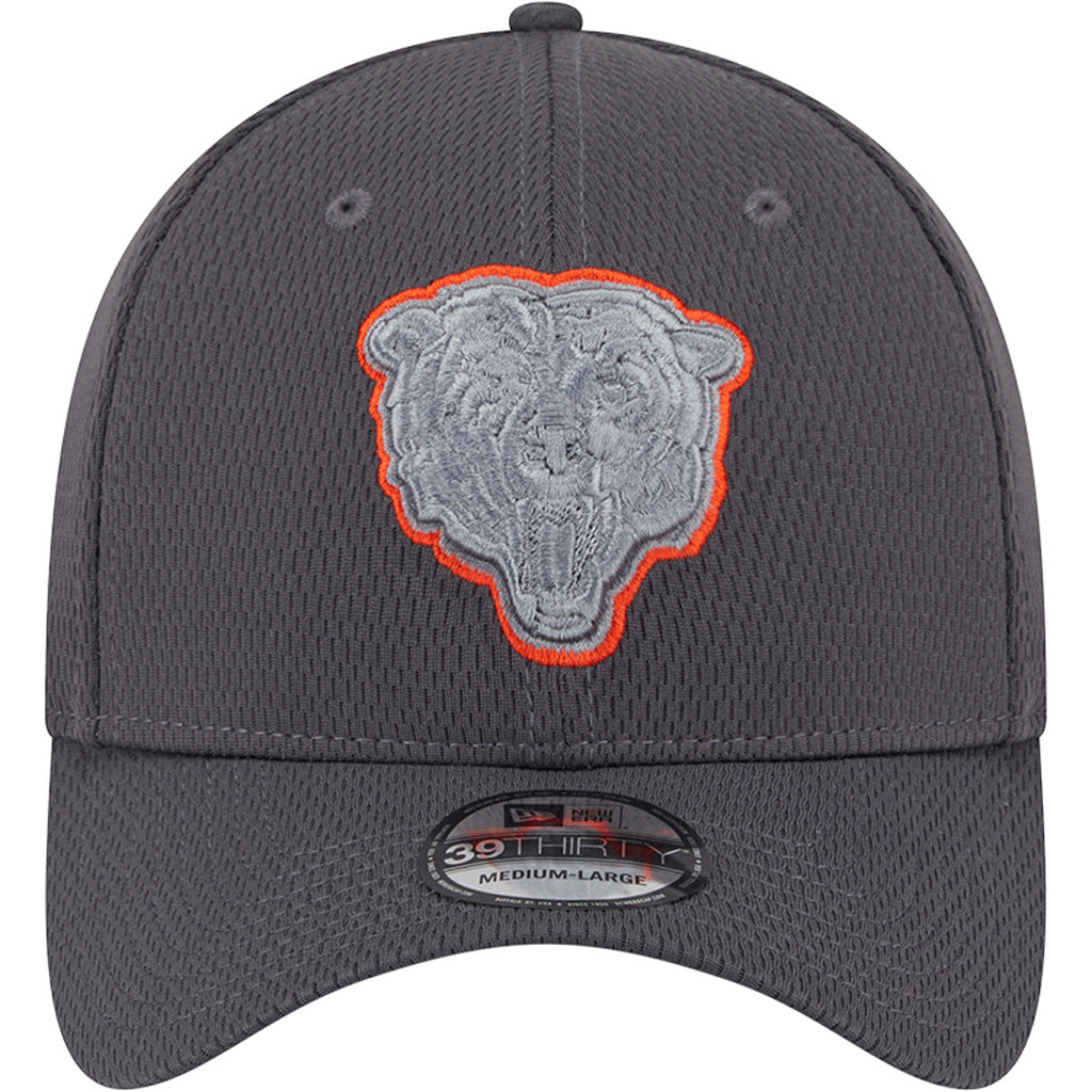 NFL Chicago Bears New Era Tonal Graphite 39THIRTY Flex Fit Hat - Graphite