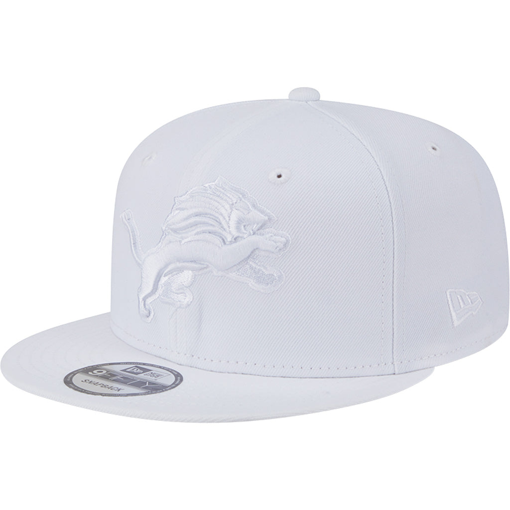 NFL Detroit Lions New Era White on White 9FIFTY Snapback Hat - White