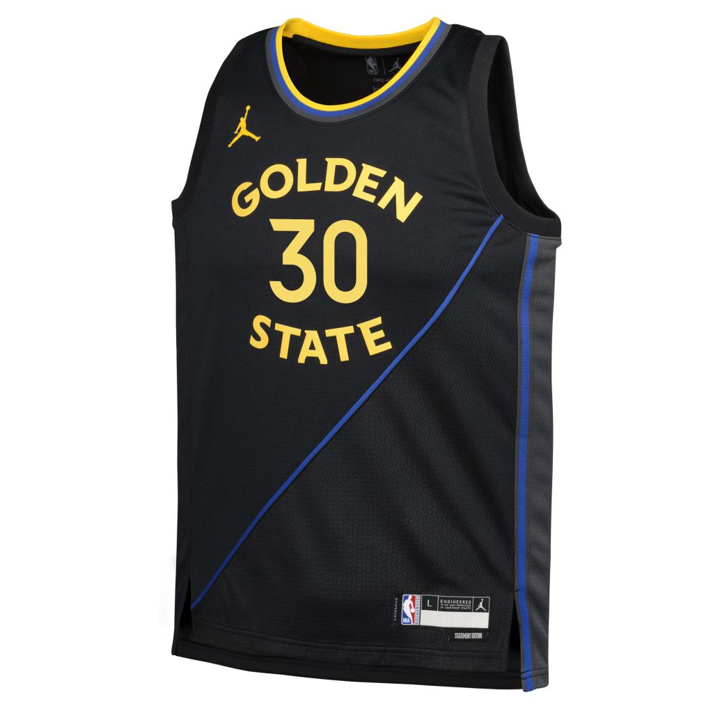 NBA Golden State Warriors Steph Curry Youth Jordan 2024/25 Statement Swingman Jersey - Black