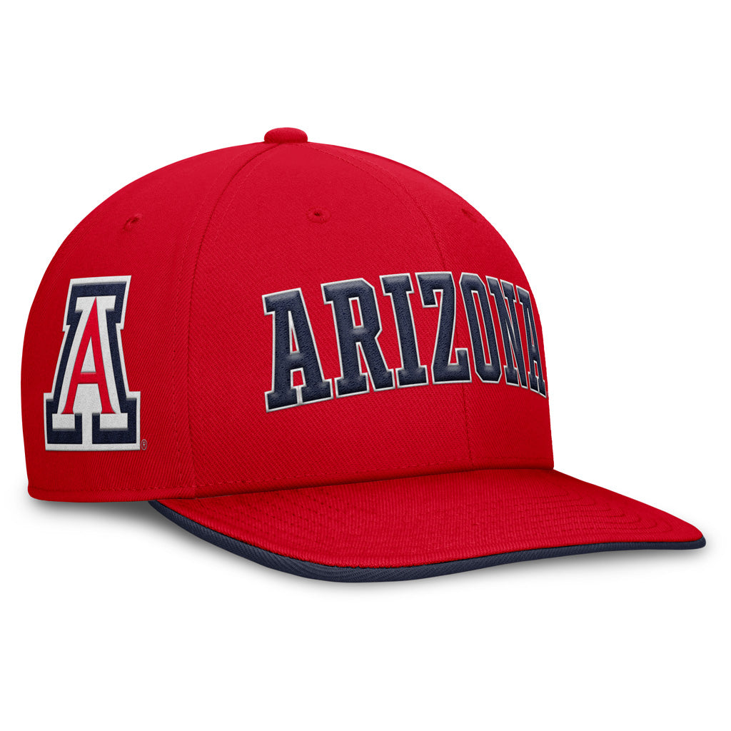 NCAA Arizona Wildcats Nike Big Wordmark Snapback Adjustable Hat - Red