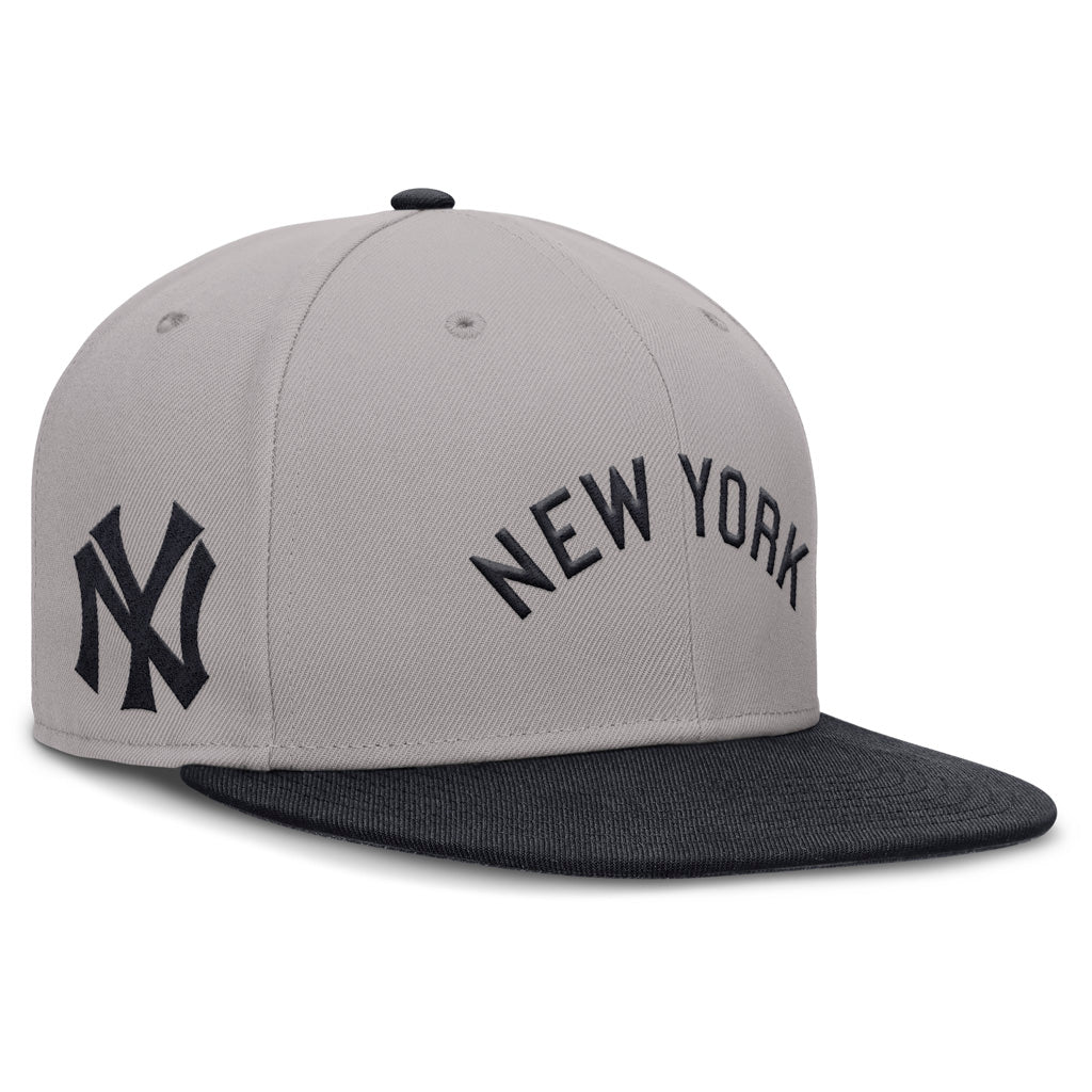 MLB New York Yankees Nike Two-Tone Cooperstown Fitted Hat - Gray