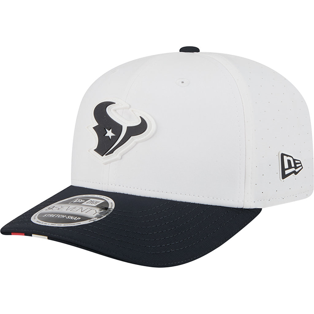 NFL Houston Texans New Era 2025 Training 9SEVENTY Stretch-Snapback Hat - White